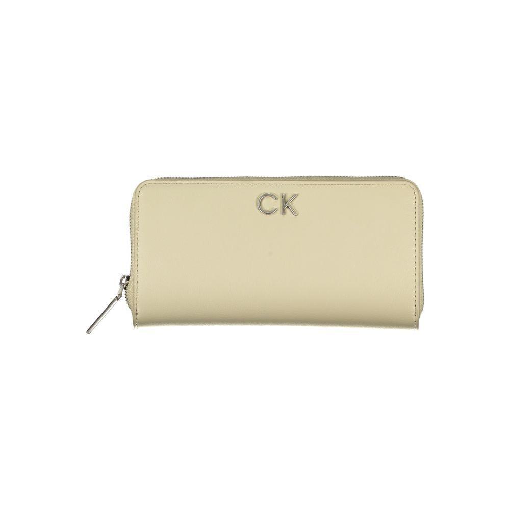 Calvin Klein Elegant Beige Zip Wallet with RFID Blocking CA-27552