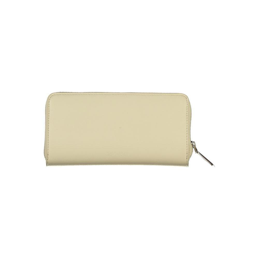 Calvin Klein Elegant Beige Zip Wallet with RFID Blocking CA-27552