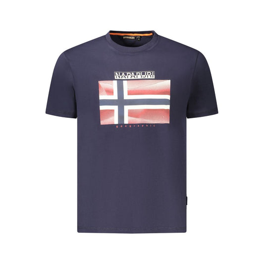 Napapijri Blue Cotton Men T-Shirt NA-35895-S