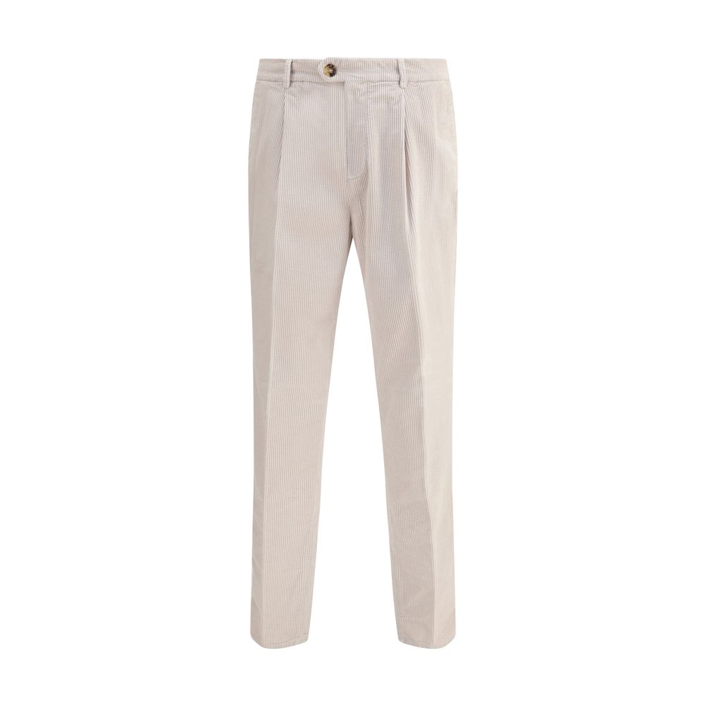 Brunello Cucinelli Gray Cotton Casual Pants
