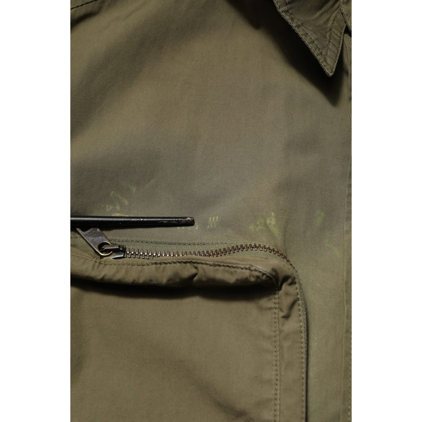 Dolce & Gabbana Army Green Button Down Long Sleeves Shirt Dolce & Gabbana