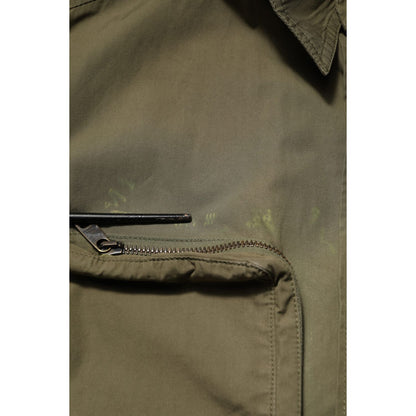 Dolce & Gabbana Army Green Button Down Long Sleeves Shirt Dolce & Gabbana