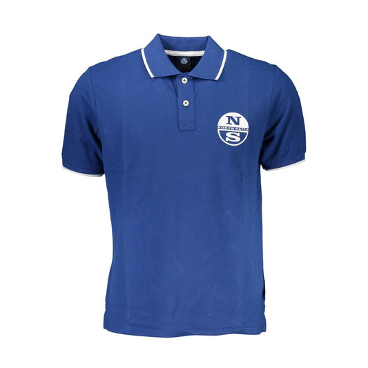 North Sails Blue Cotton Polo Shirt NO-27324-S