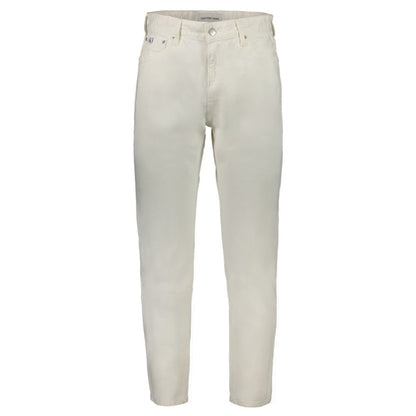 Calvin Klein White Cotton Men's Jeans