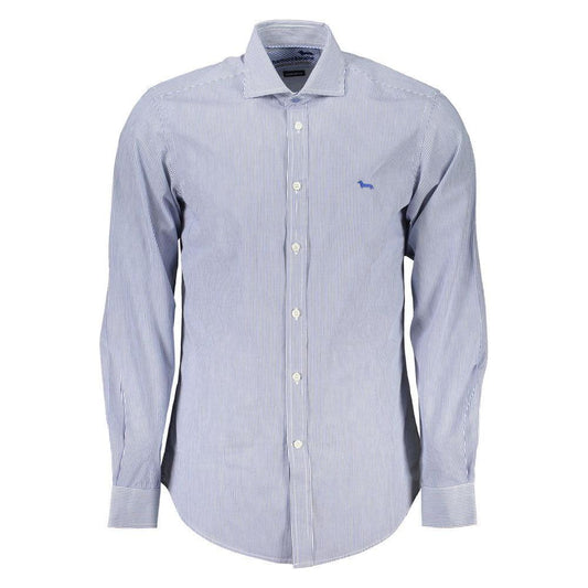 Harmont & Blaine Elegant Blue Organic Cotton Shirt HA-23714-XXL