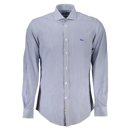 Harmont & Blaine Elegant Blue Organic Cotton Shirt HA-23714-XXL