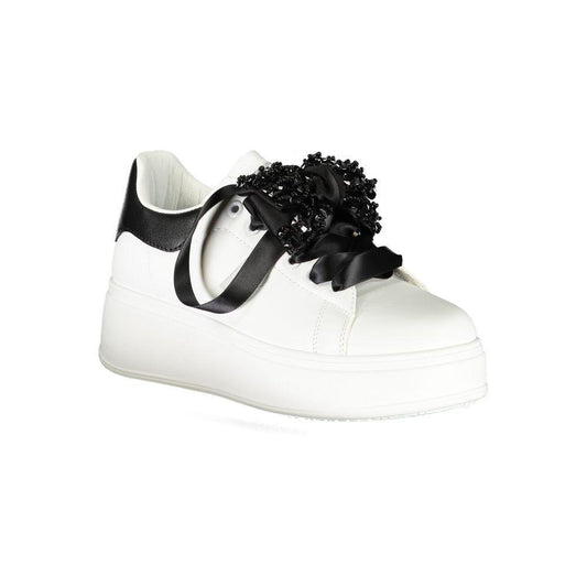 Laura Biagiotti White Polyester Women Sneaker LA-36490-EU37/US7