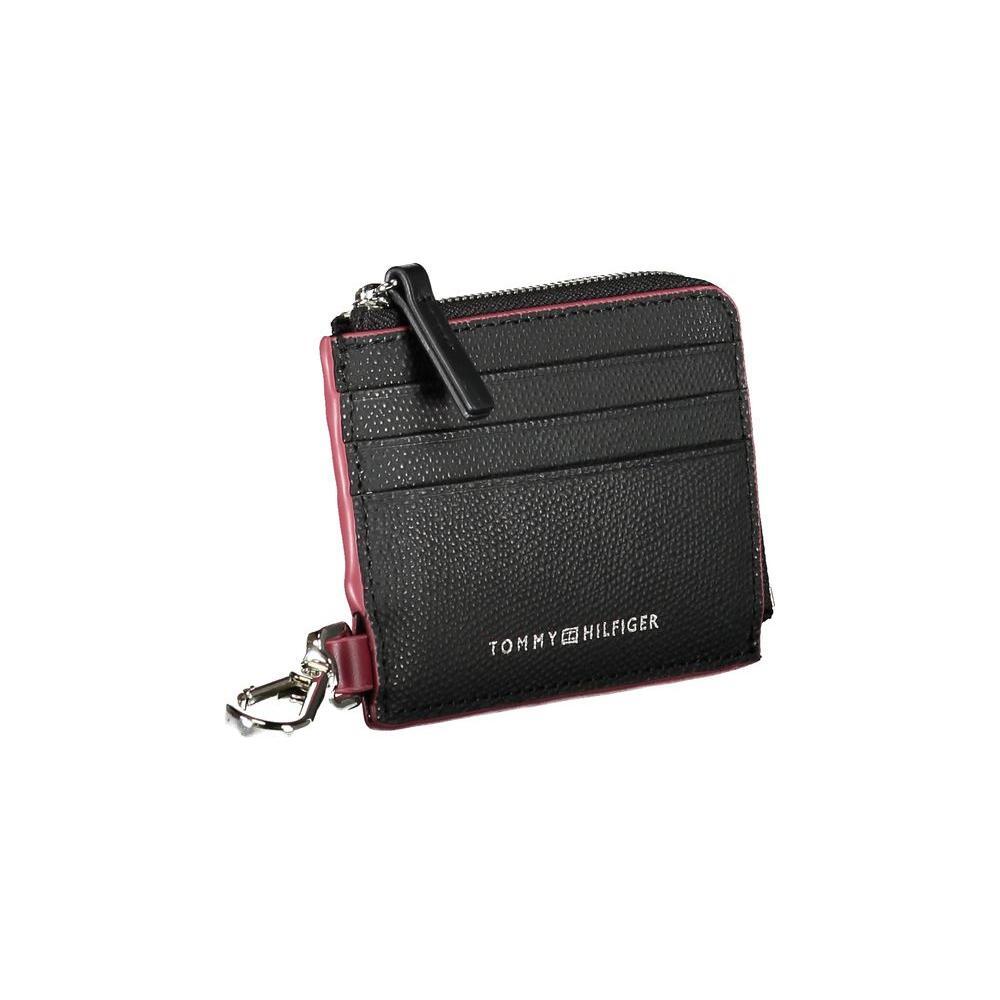 Tommy Hilfiger Chic Leather Card Holder with Snap Hook TO-27526