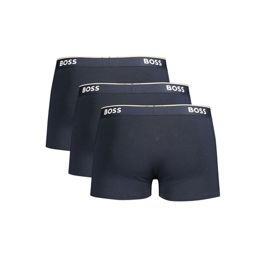Hugo Boss Blue Cotton Men Boxer Underwear BO-35728-XXL