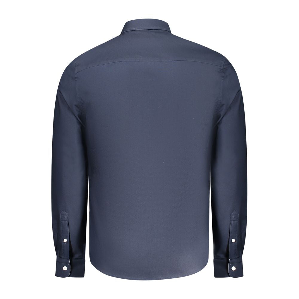 North Sails Blue Cotton Men Shirt NO-35798-S