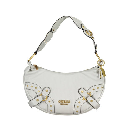 Elegant Guess Jeans Brown Polyethylene Women Handbag with gold accents and sleek design for modern fashionistas.