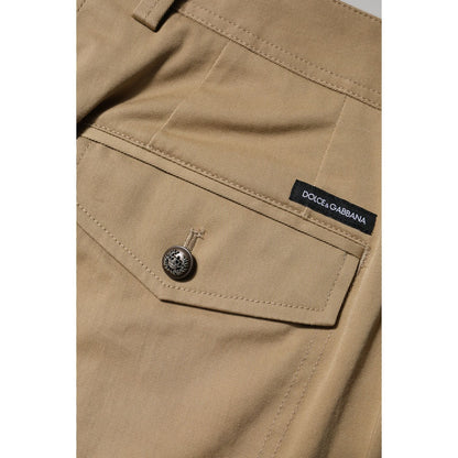 Dolce & Gabbana Brown Cotton Cargo Tapered Pants