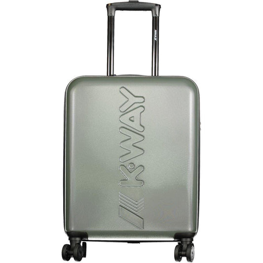 K-WAY Green Plastic Men's Travel Luggage KW-33826