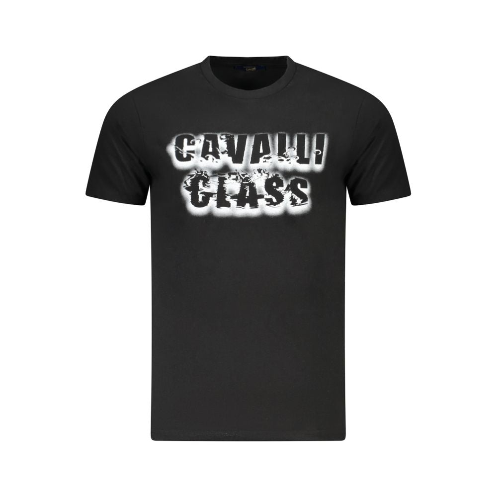 Cavalli Class Black Cotton T-Shirt