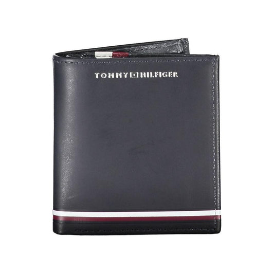 Tommy Hilfiger Blue Leather Men Wallet TO-22086