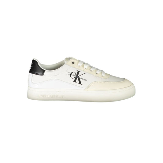 Calvin Klein Chic White Lace-Up Sneakers with Contrast Detailing CA-25093-EU36/US6