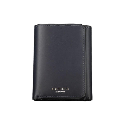 Tommy Hilfiger Elegant Blue Leather Wallet for Men TO-27166