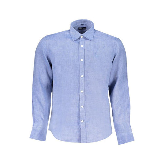 North Sails Blue Linen Shirt NO-29884-S