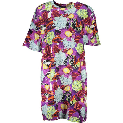 Cavalli Class Purple Cotton Casual Dress Cavalli Class