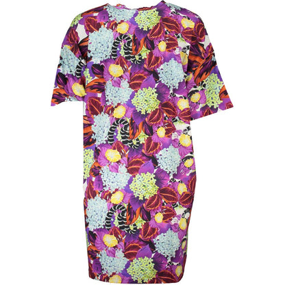 Cavalli Class Purple Cotton Casual Dress Cavalli Class