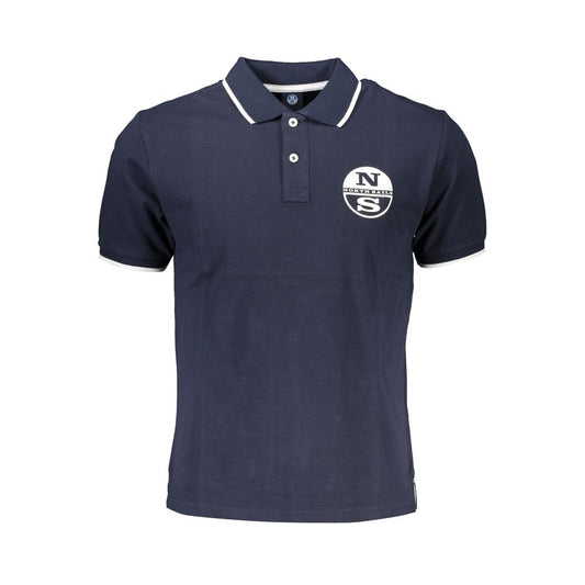 North Sails Blue Cotton Polo Shirt NO-27343-S