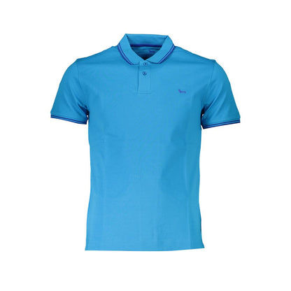 Harmont & Blaine Blue Cotton Polo Shirt