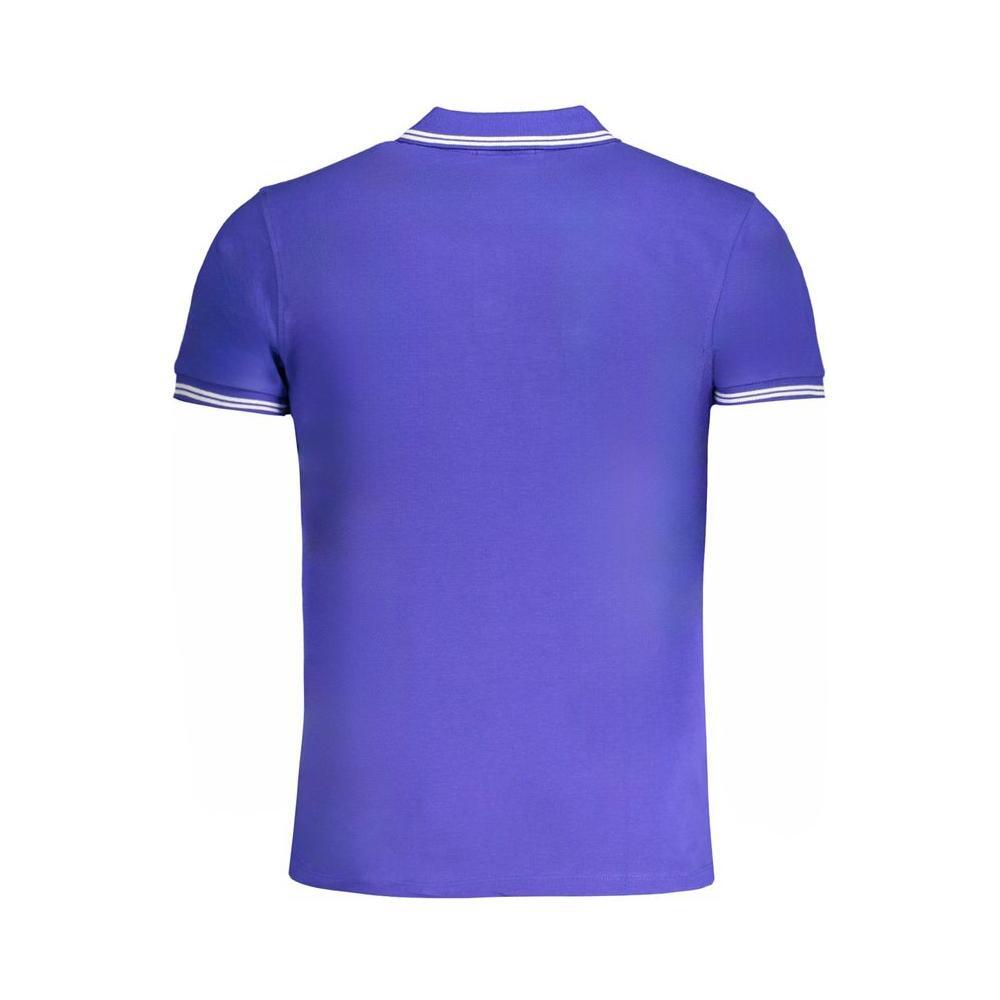 Cavalli Class Blue Cotton Polo Shirt CA-31307-M