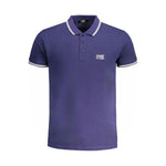 Cavalli Class Blue Cotton Polo Shirt CA-31310-M
