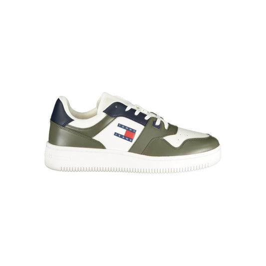 Tommy Hilfiger Green Leather Men Sneaker TO-32596-EU40/US7