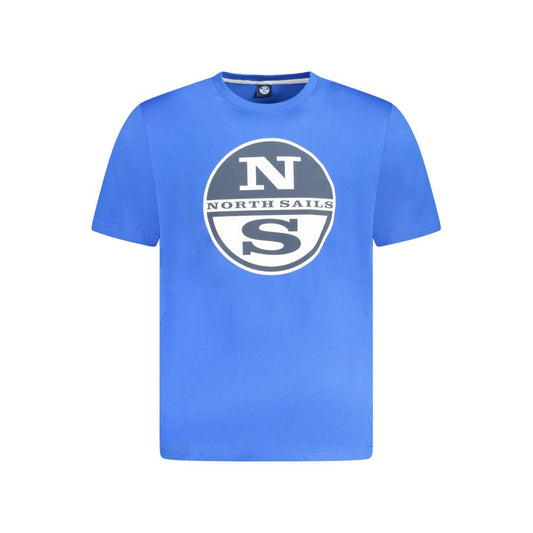 North Sails Blue Cotton Men T-Shirt NO-33988-S