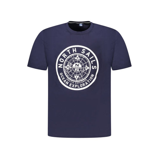 North Sails Blue Cotton Men T-Shirt NO-34358-S