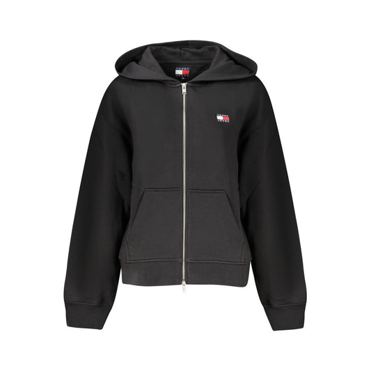 Tommy Hilfiger Black Cotton Women Hoodie TO-36234-S