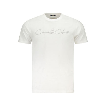 Cavalli Class White Cotton T-Shirt