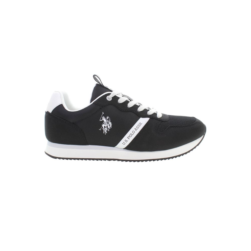 U.S. POLO ASSN. Black Polyester Men Sneaker with iconic logo and sleek design, perfect for a stylish and comfortable look.