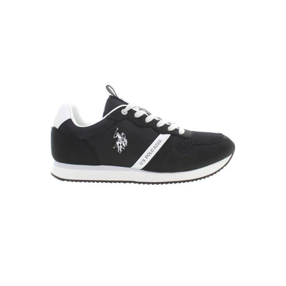 U.S. POLO ASSN. Black Polyester Men Sneaker with iconic logo and sleek design, perfect for a stylish and comfortable look.