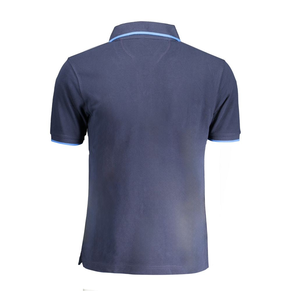 La Martina Blue Cotton Polo Shirt