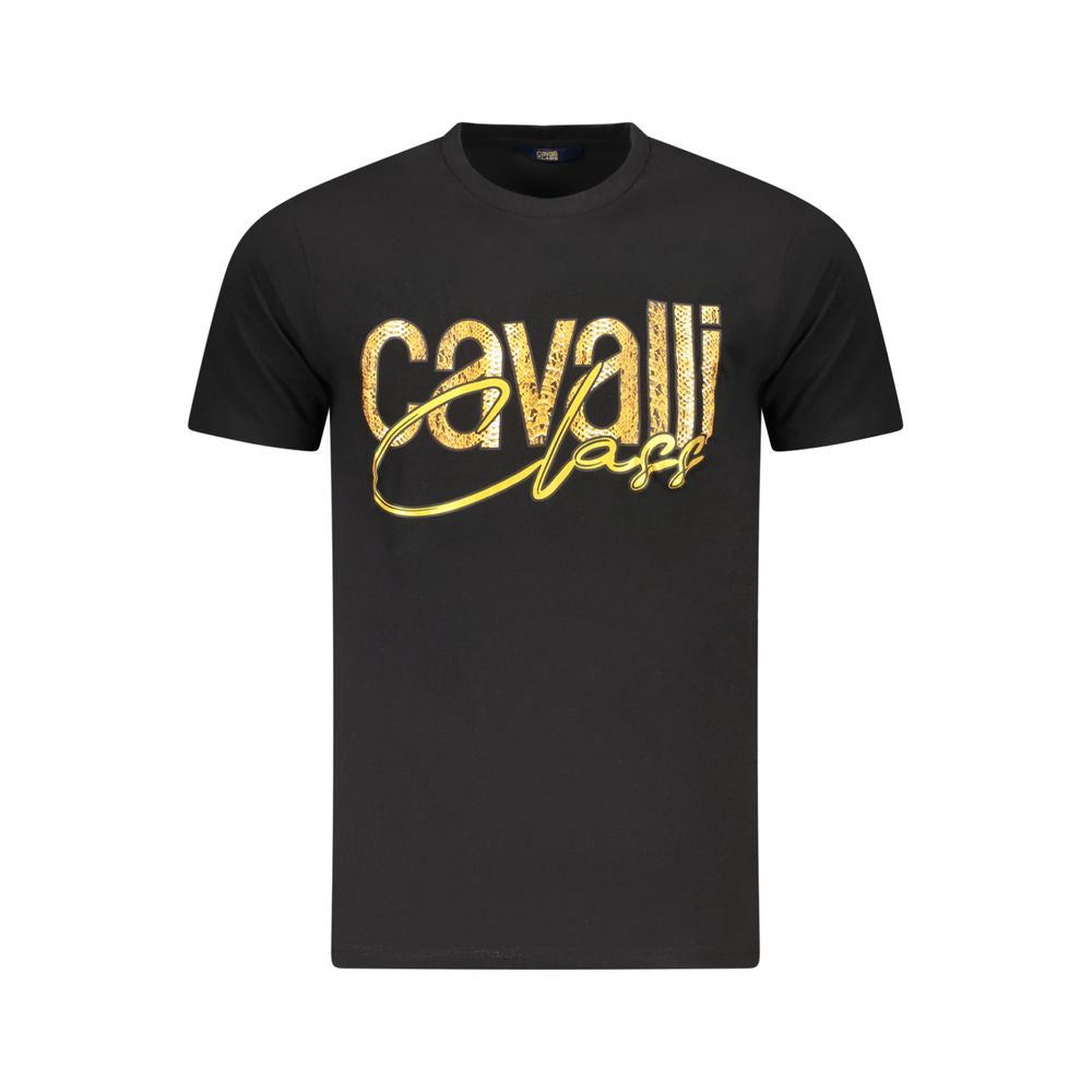 Cavalli Class Black Cotton T-Shirt