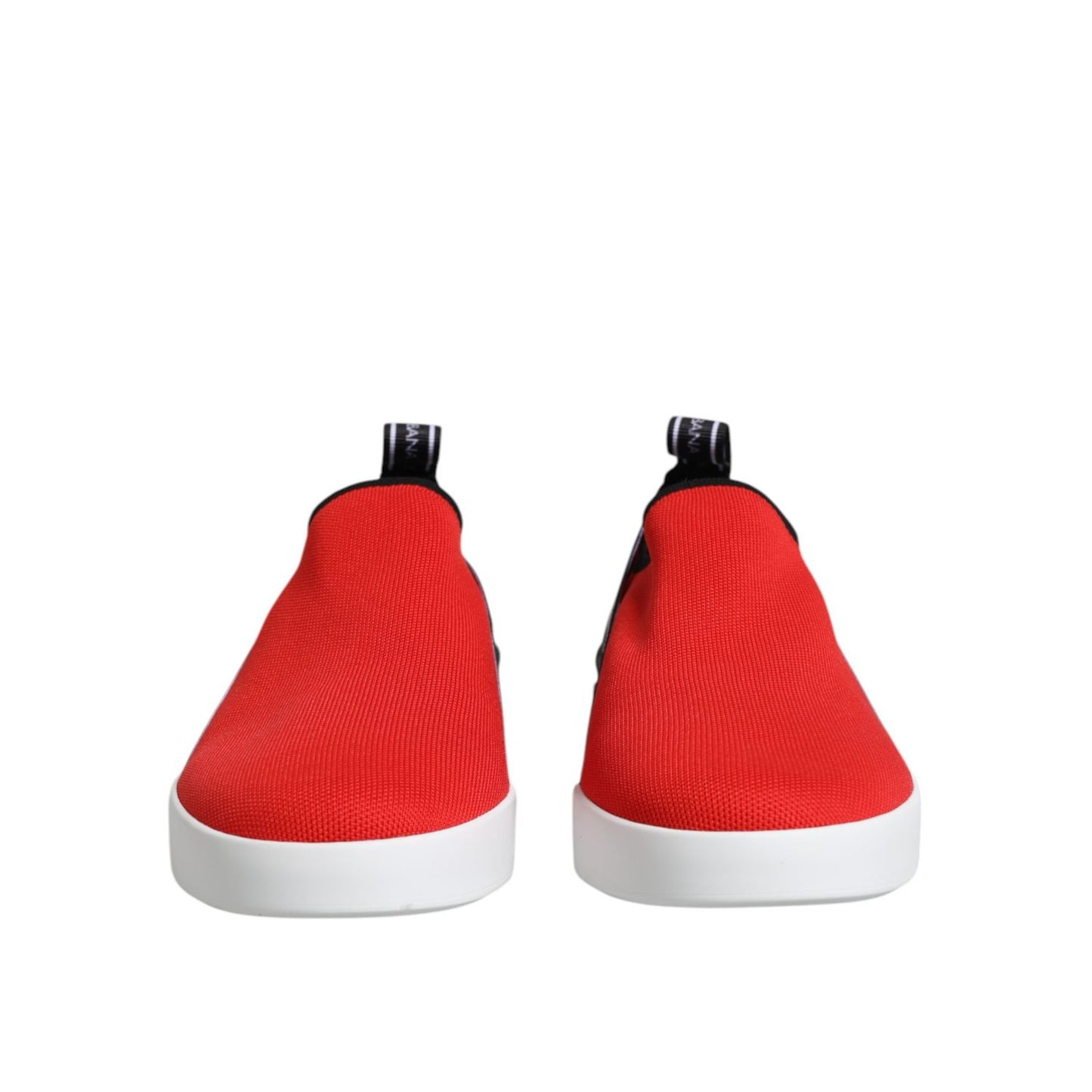 Dolce & Gabbana Red Logo Low Top Slip On Men Sneakers Shoes Dolce & Gabbana