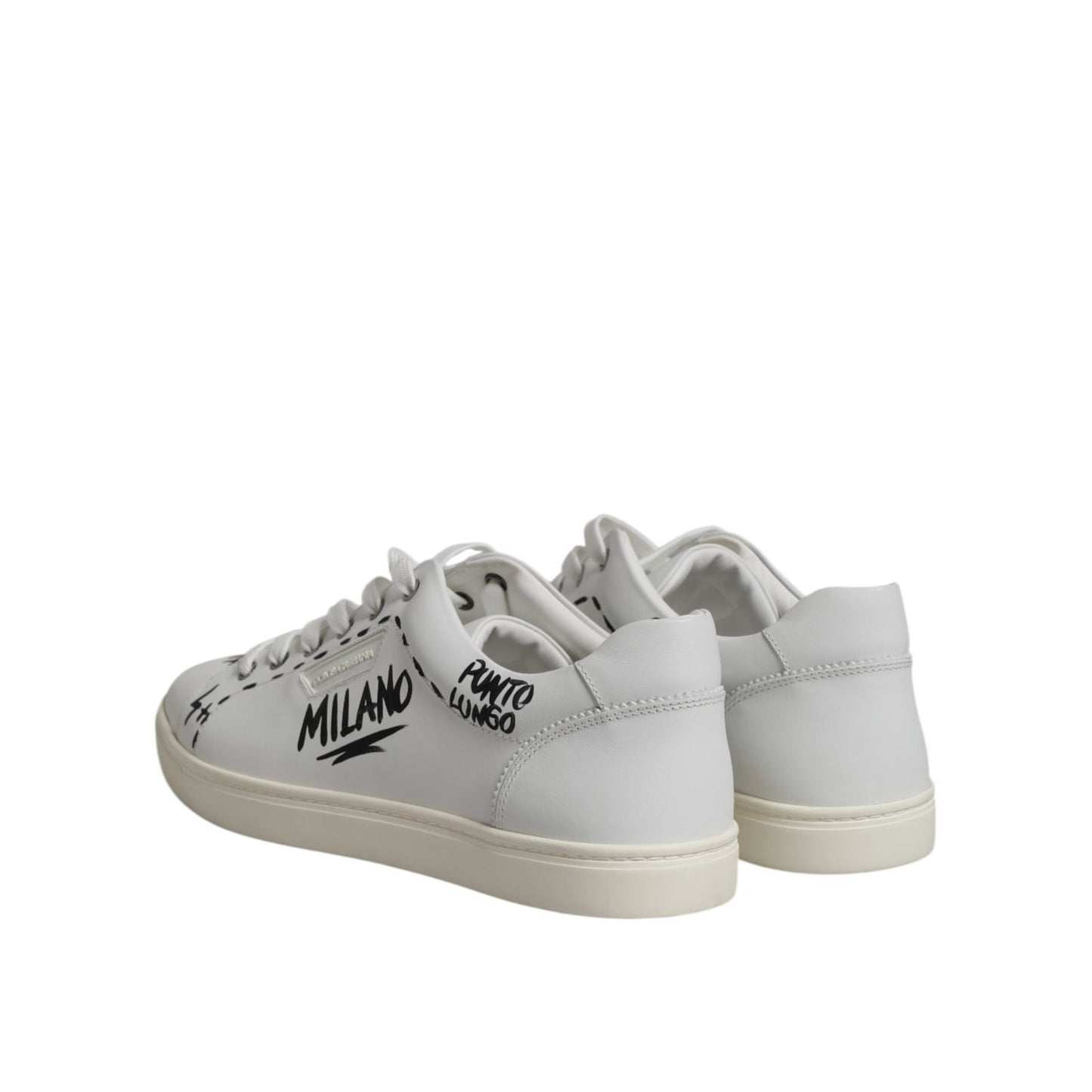 Dolce & Gabbana White London Calf Leather Men Sneakers Shoes