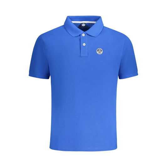 North Sails Blue Cotton Men Polo Shirt NO-33979-S
