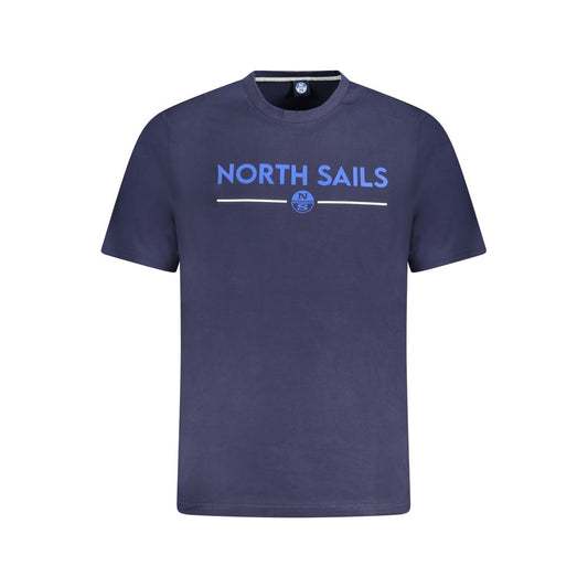 North Sails Blue Cotton Men T-Shirt NO-33996-S