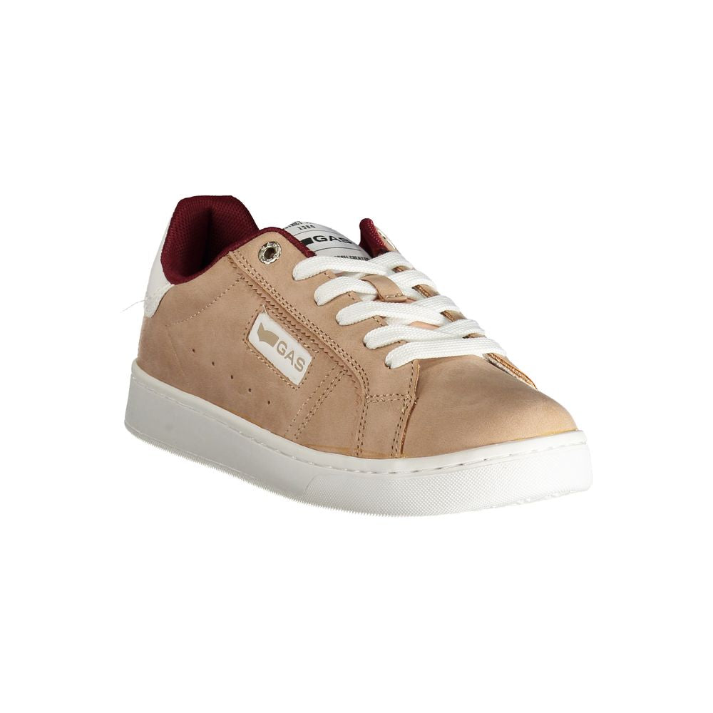 Gas Pink Polyester Women Sneaker with bordeaux detailing and iconic Gas logo on white sole