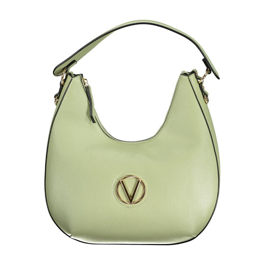 Mario Valentino Green Polyethylene Handbag with shoulder handle, logo, and adjustable straps.