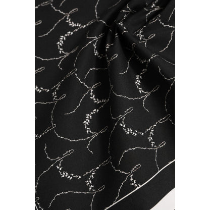 Dolce & Gabbana Black White Printed Square Foulard Scarf