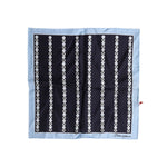 Dolce & Gabbana Blue Printed Silk Square Men Foulard Scarf MS7392