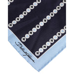 Dolce & Gabbana Blue Printed Silk Square Men Foulard Scarf MS7392