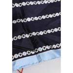 Dolce & Gabbana Blue Printed Silk Square Men Foulard Scarf MS7392