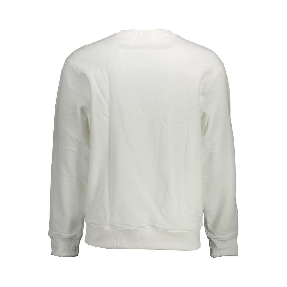 Calvin Klein White Cotton Men Sweatshirt Calvin Klein