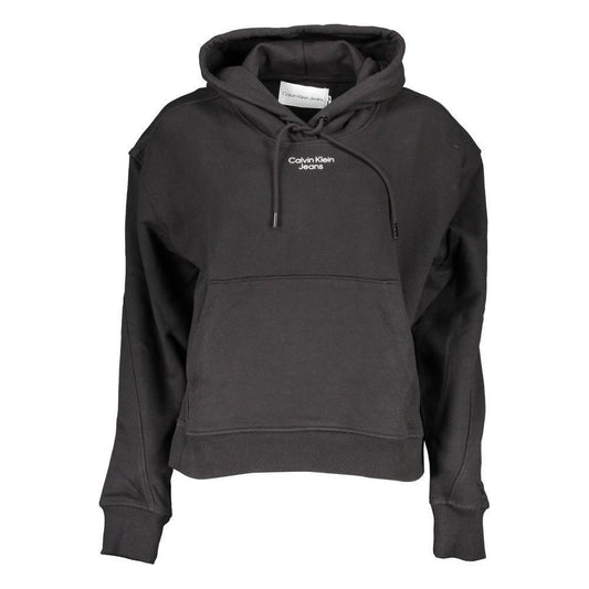 Calvin Klein Black Cotton Women Sweater CA-13155-XL