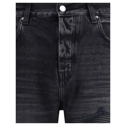 Amiri Black Cotton Straight-Leg Jeans